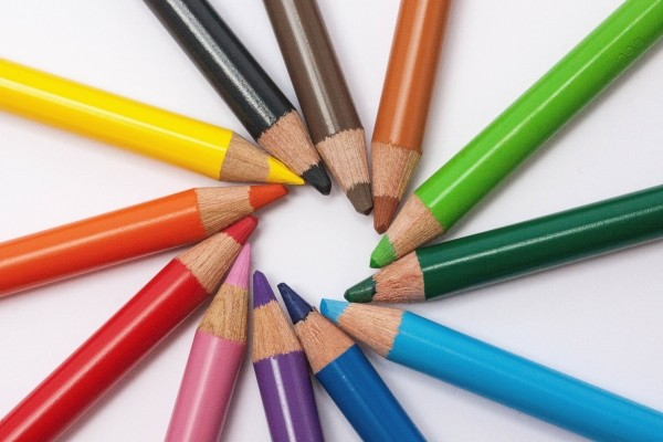 colorful-crayons-on-white-background