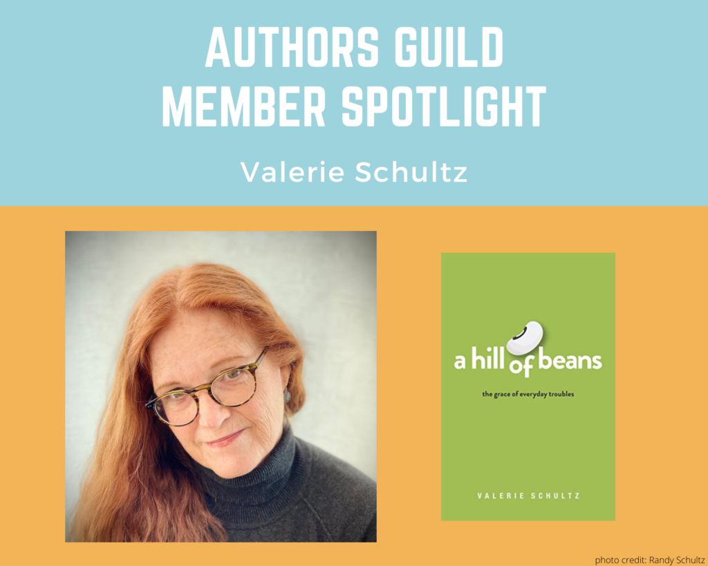 author Valerie Schultz and her book A Hill of Beans