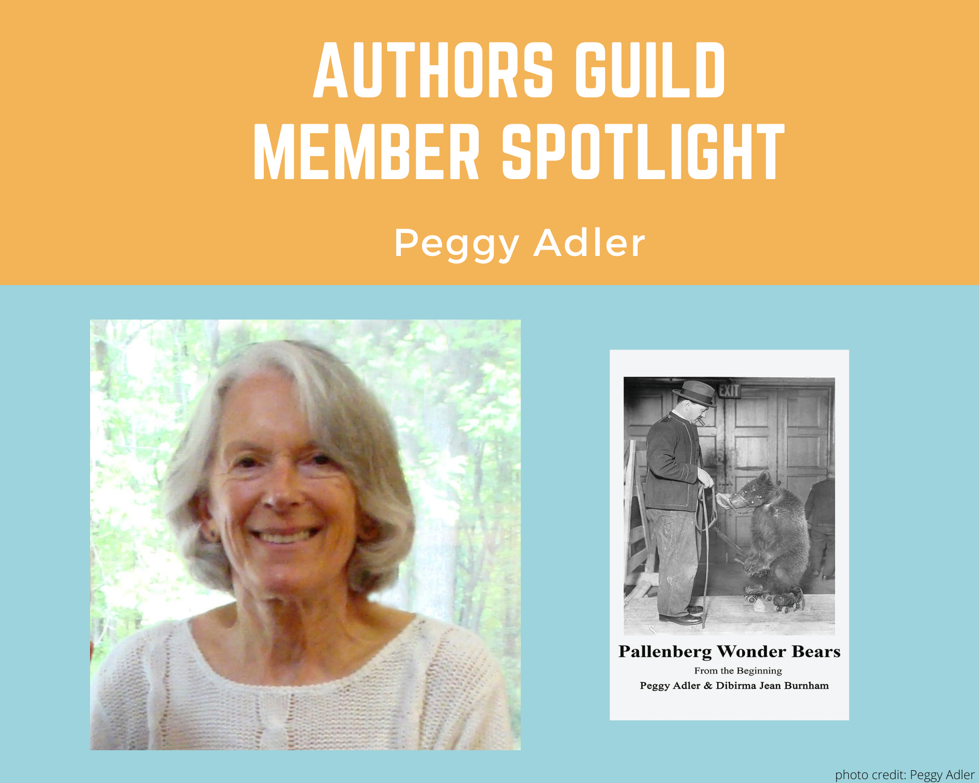 Peggy Adler and her book Pallenberg Wonder Bears