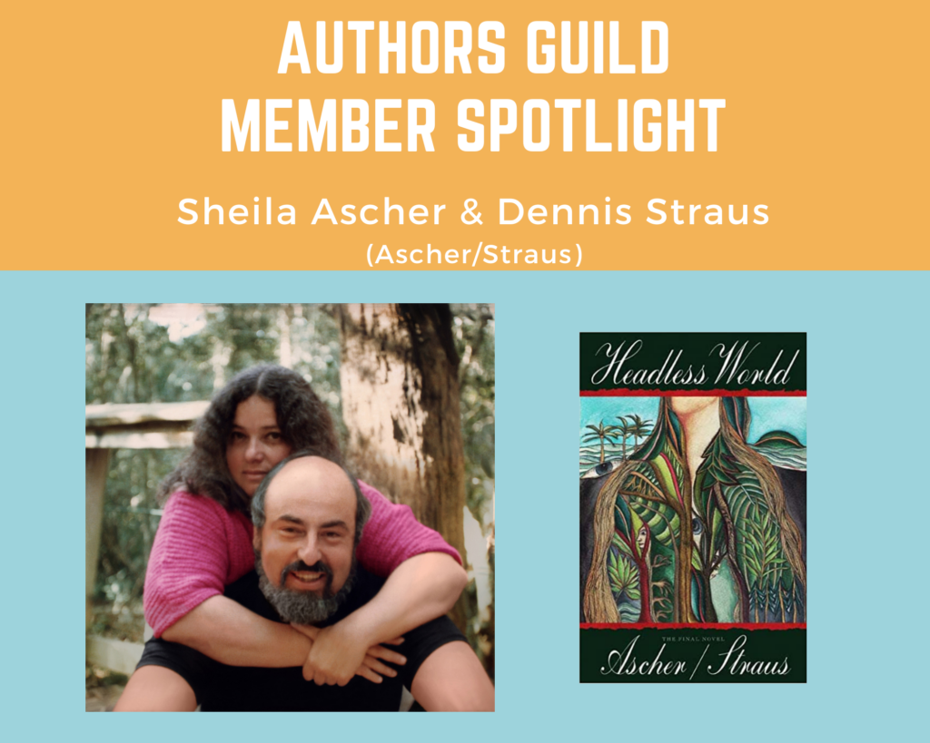 authors Sheila Ascher and Dennis Straus and an image of their book Headless World