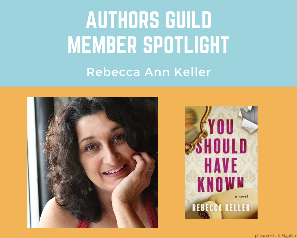 author Rebecca Keller and an image of her book You Should Have Known