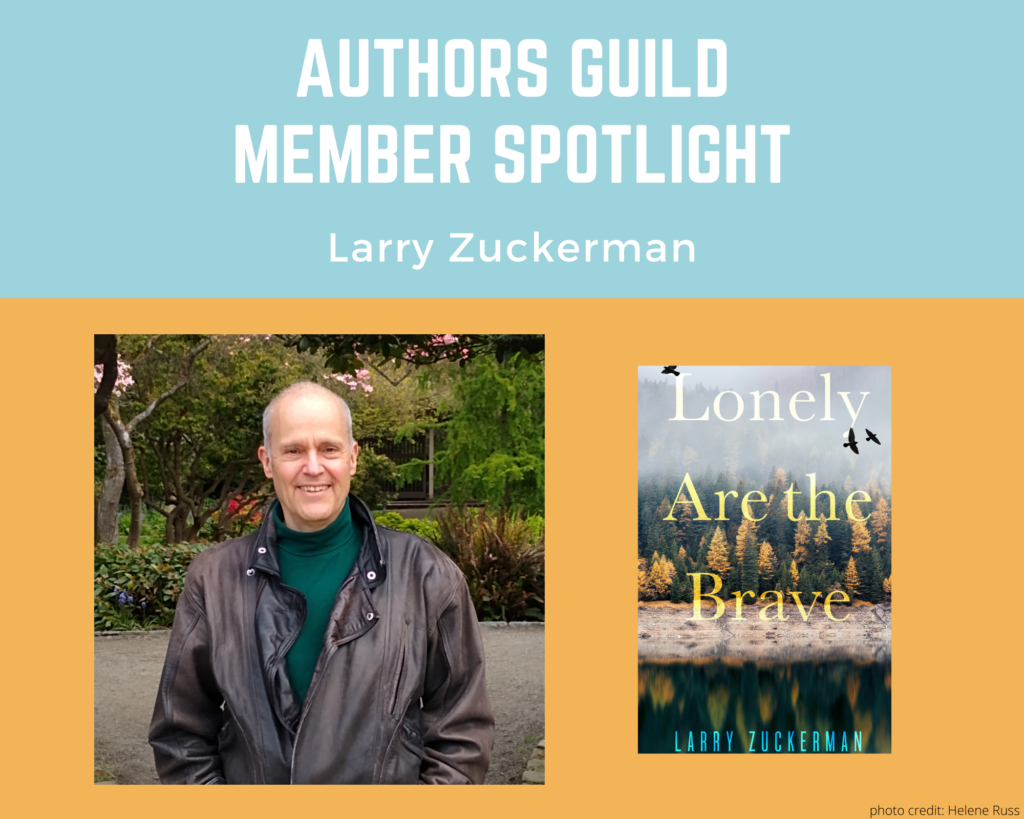 author Larry Zuckerman and an image of his book Lonely Are the Brave