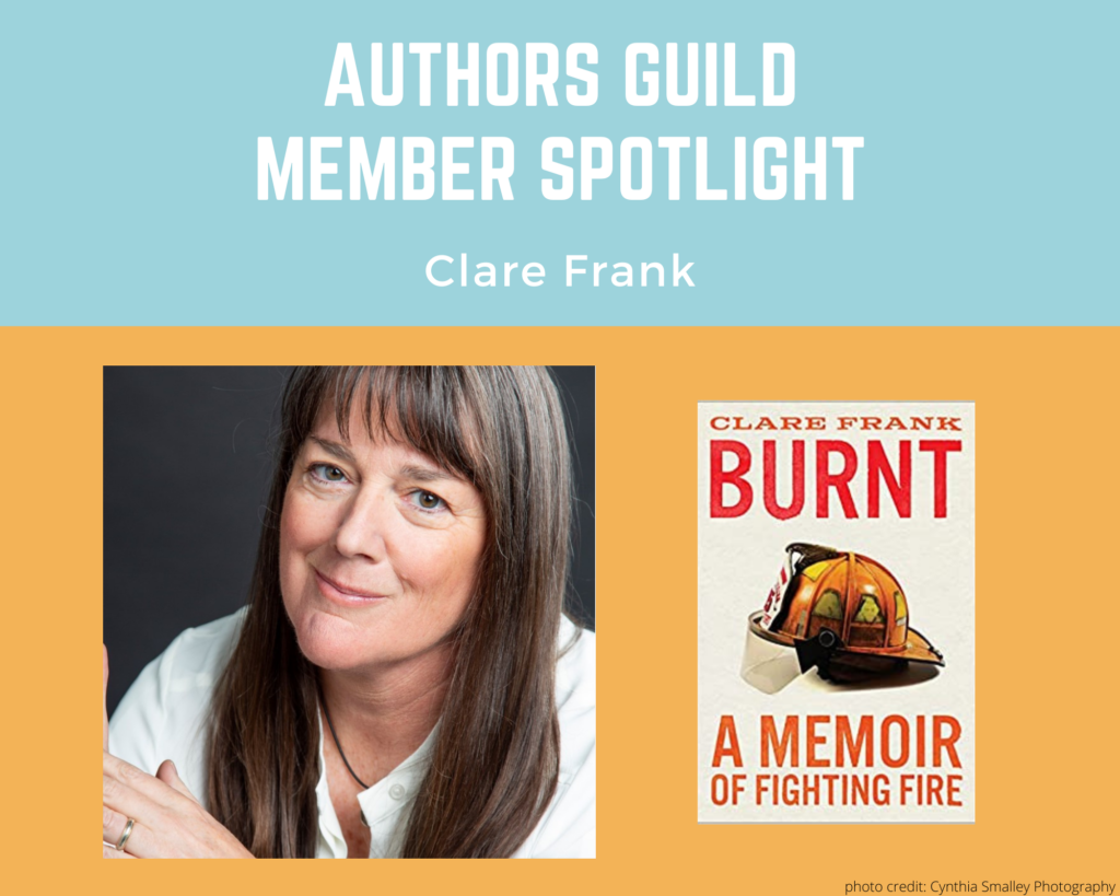 author Clare Frank and her book Burnt
