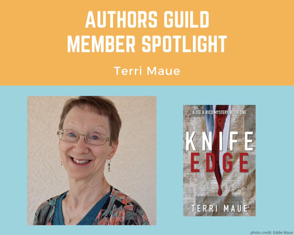 author Terri Maue and her book Knife Edge