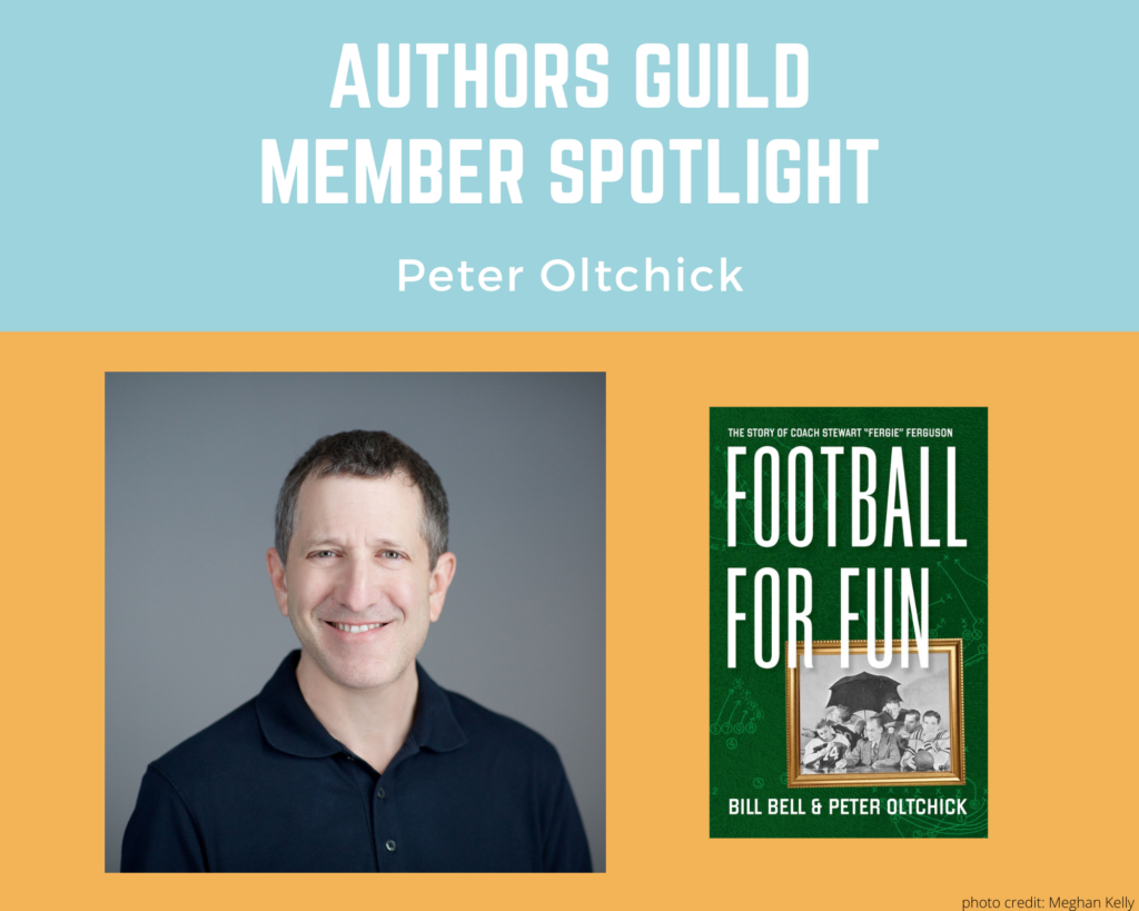 author Peter Oltchick and his book Football for Fun