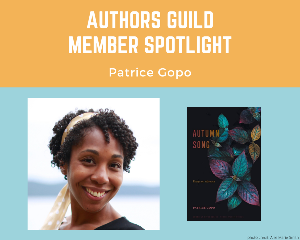 author Patrice Gopo and her book Autumn Song