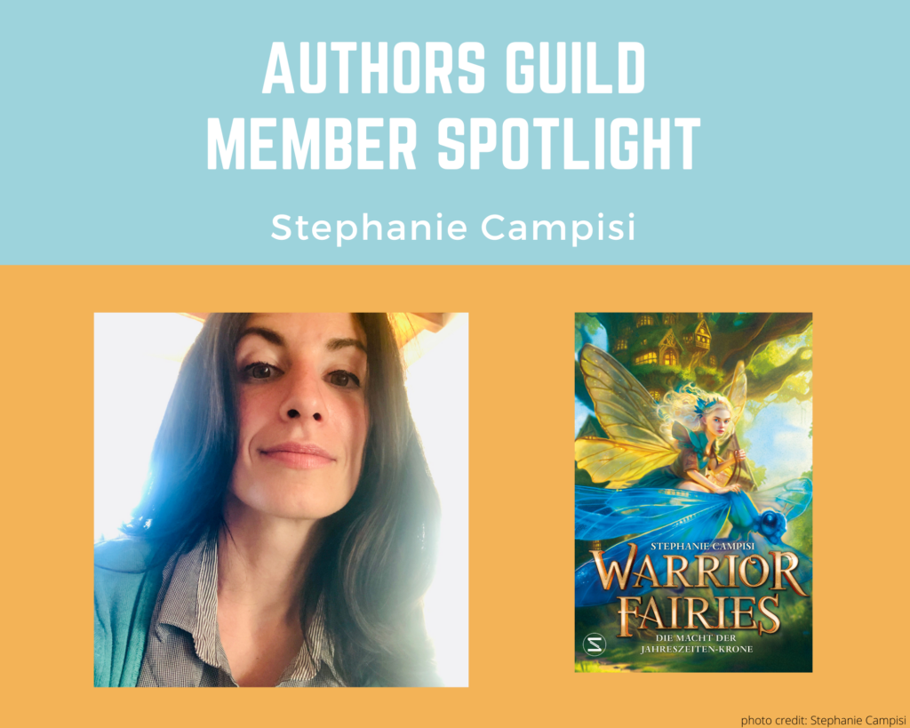 author Stephanie Campisi and an image of her book Warrior Fairies