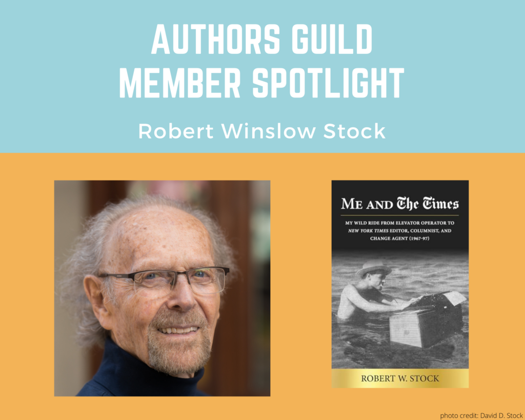 author Robert Winslow Stock and an image of his book Me and the Times