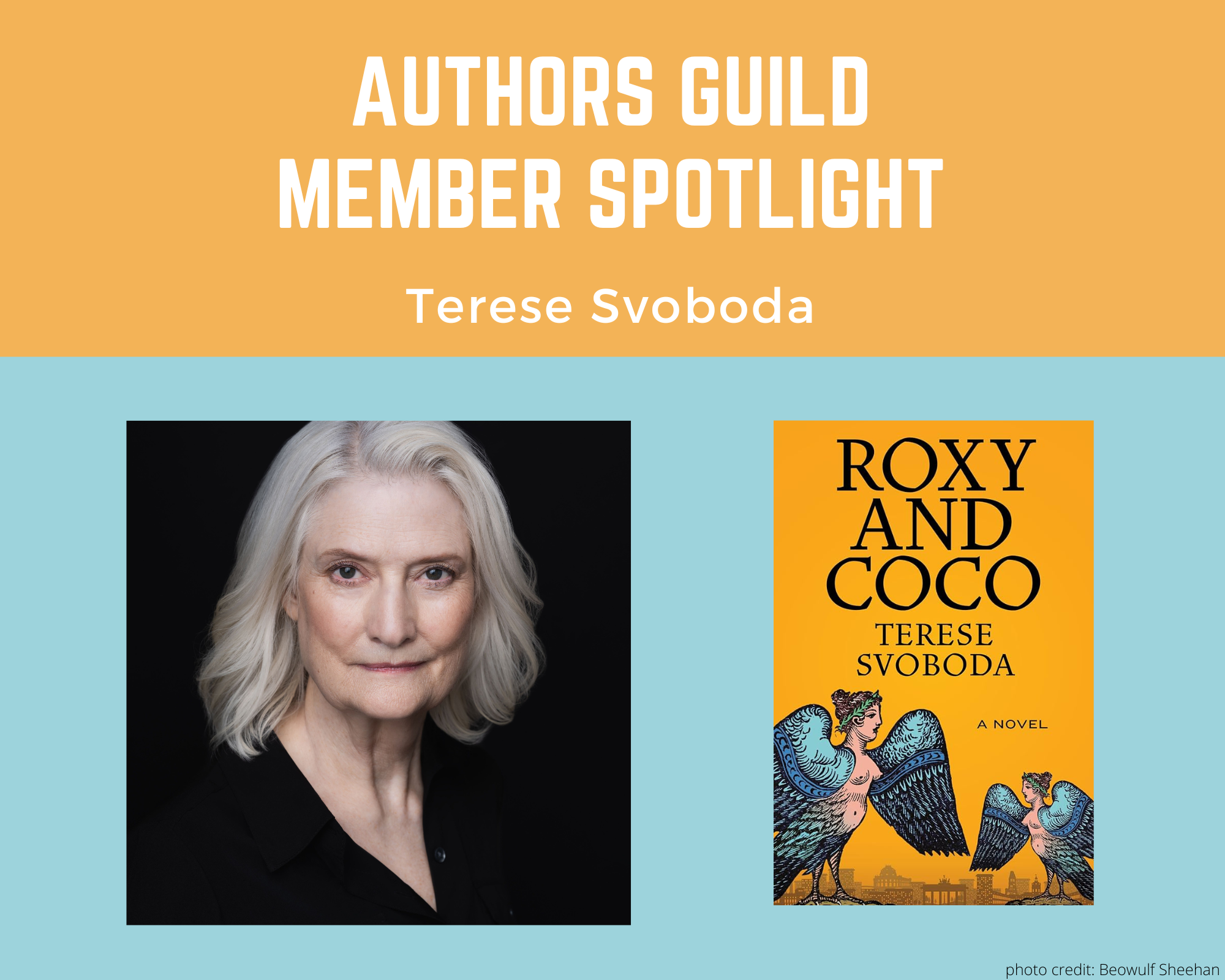author Terese Svoboda and her book Roxy and Coco