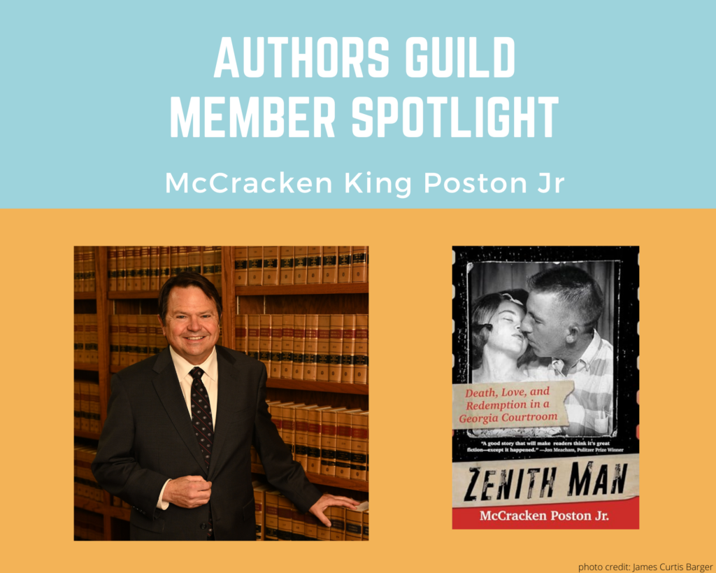 author McCracken Poston Jr and an image of his book Zenith