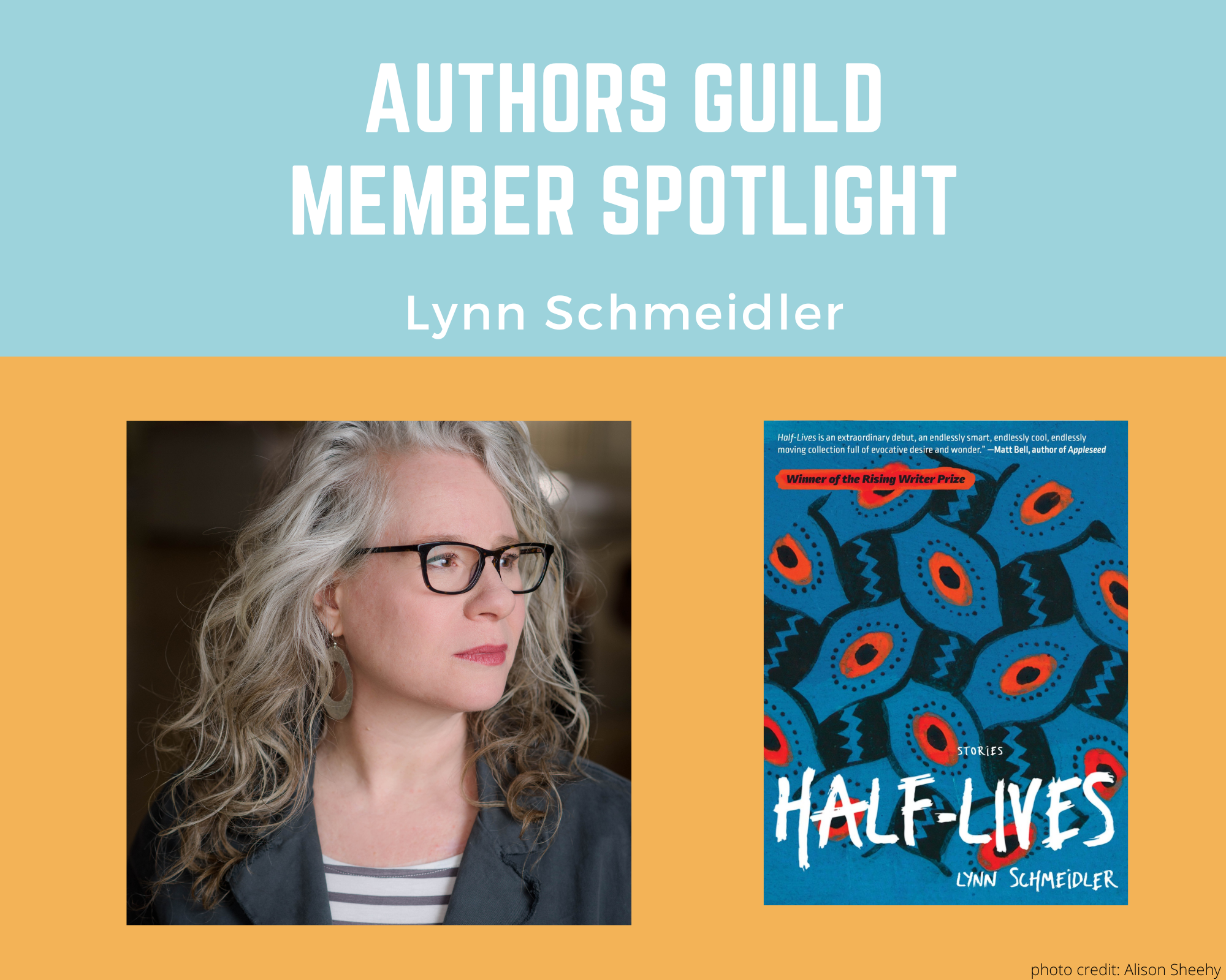 author Lynn Schmeidler and her book Half-Lives