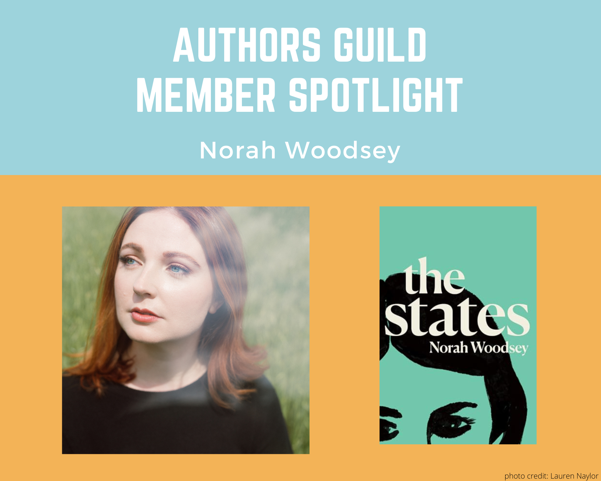 author Norah Woodsey and her book The States