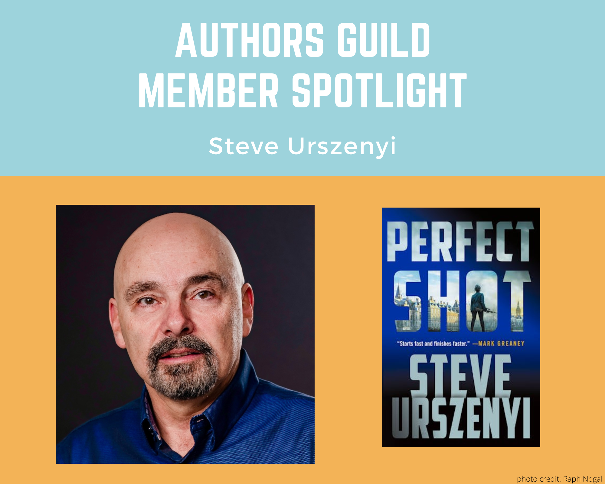 author Steve Urszenyi and his book Perfect Shot