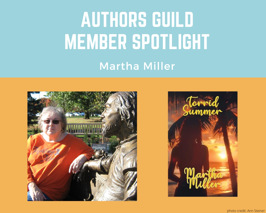 author Martha Miller and her book Torrid Summer