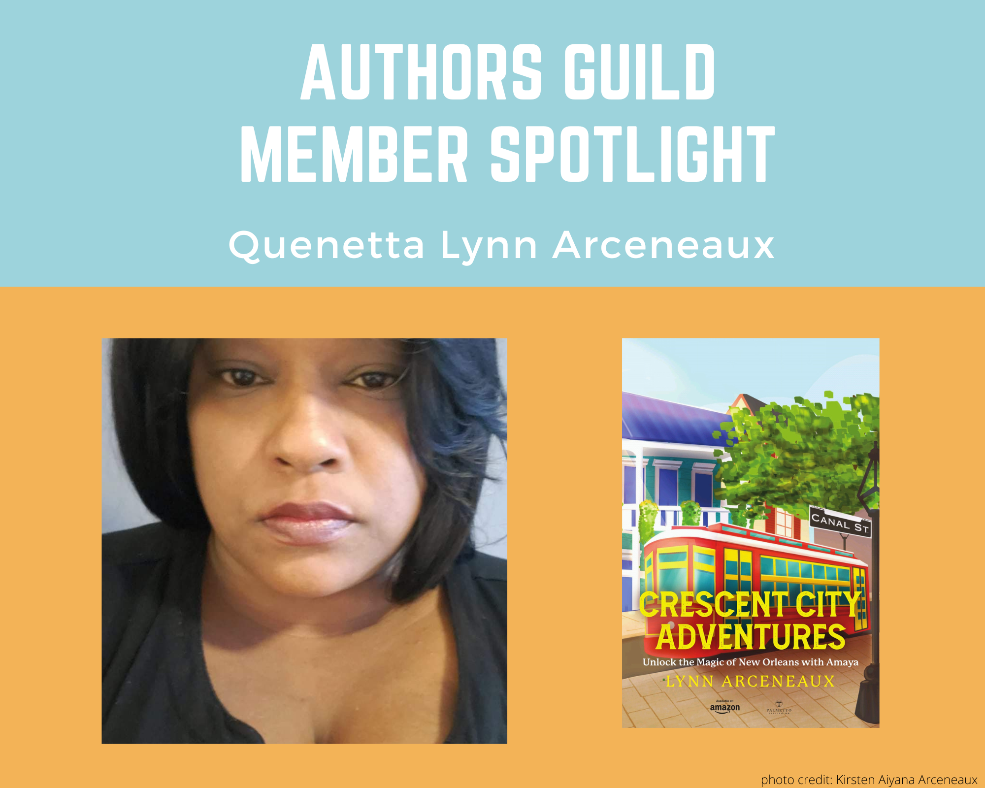 author Quenetta Lynn Arceneaux and her book Crescent City Adventures