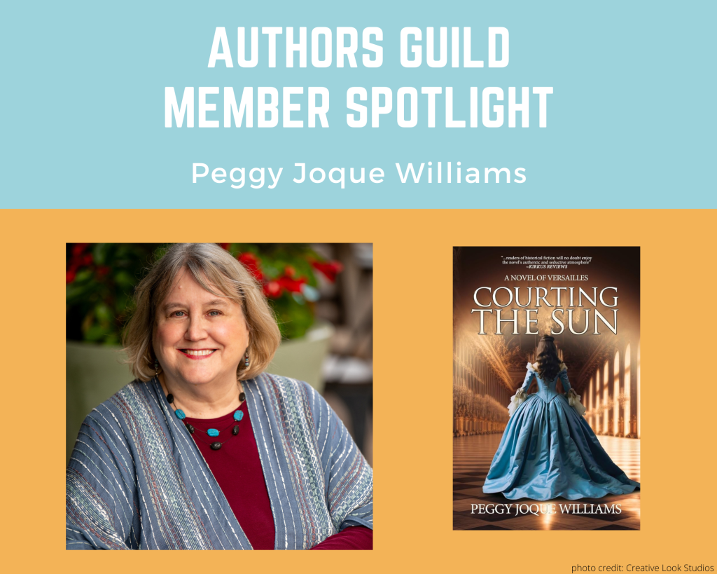 author Peggy Joque Williams and her book Courting the Sun