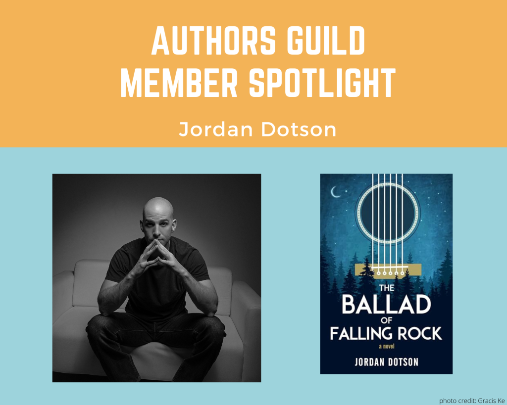 author Jordan Dotson and his book The Ballad of Falling Rock