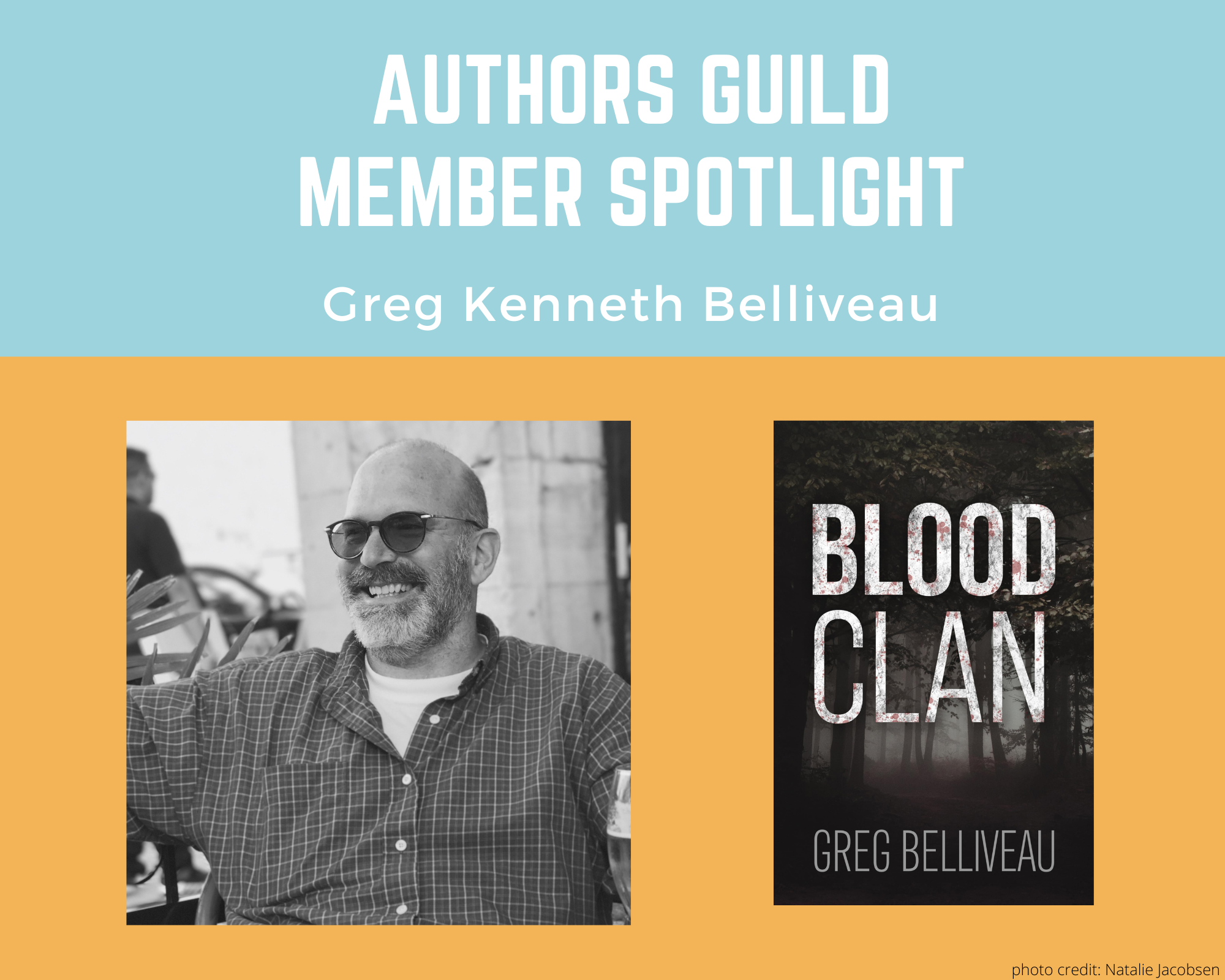 author Greg Kenneth Belliveau and his book Blood Clan