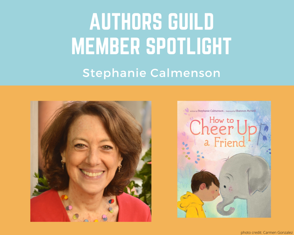 author Stephanie Calmenson and her book How to Cheer Up a Friend