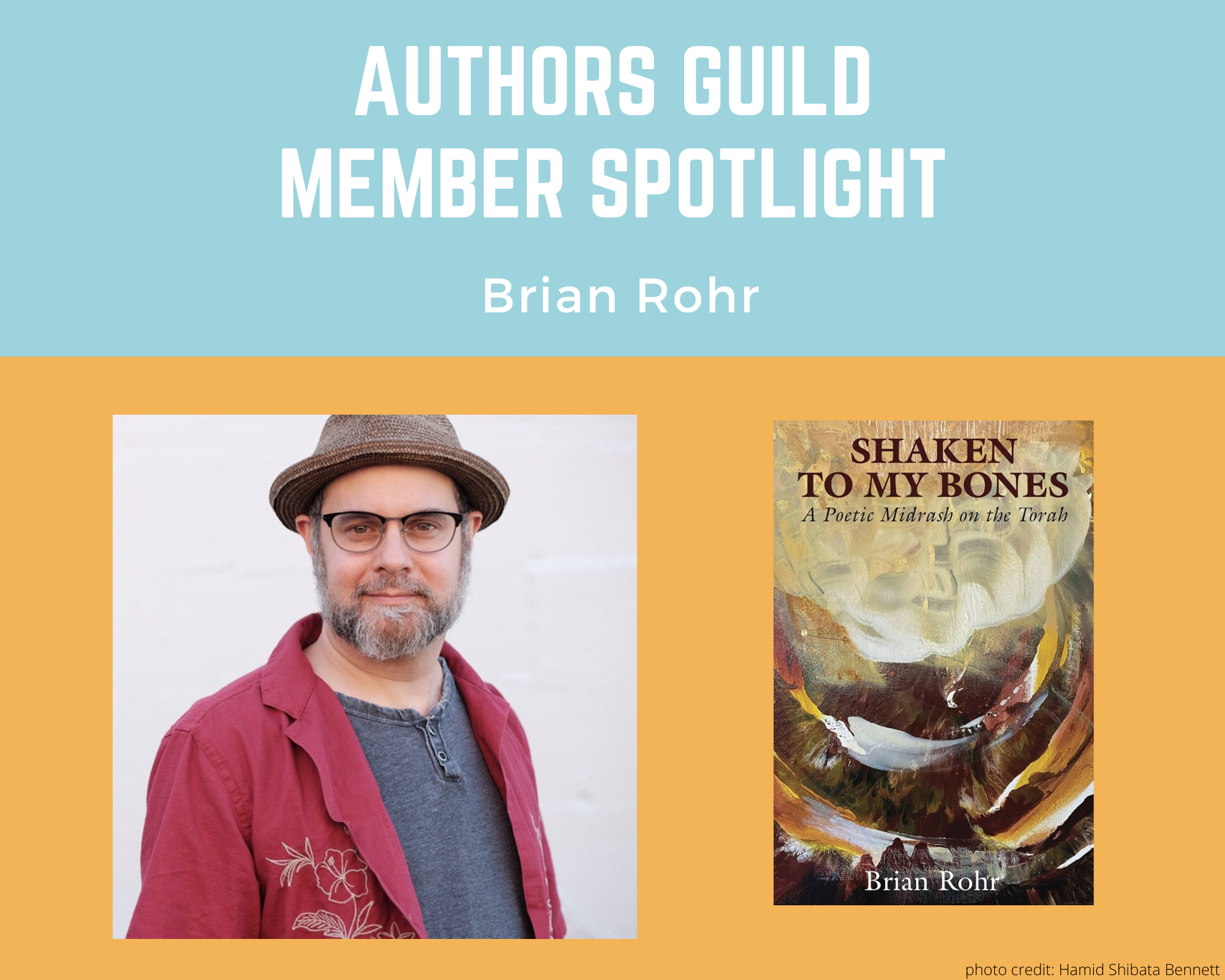 author Brian Rohr and an image of his book Shaken to My Bones