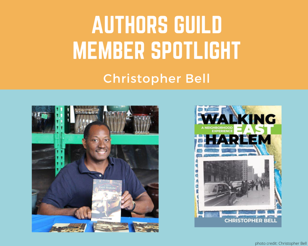 author Christopher Bell and his book Walking East Harlem