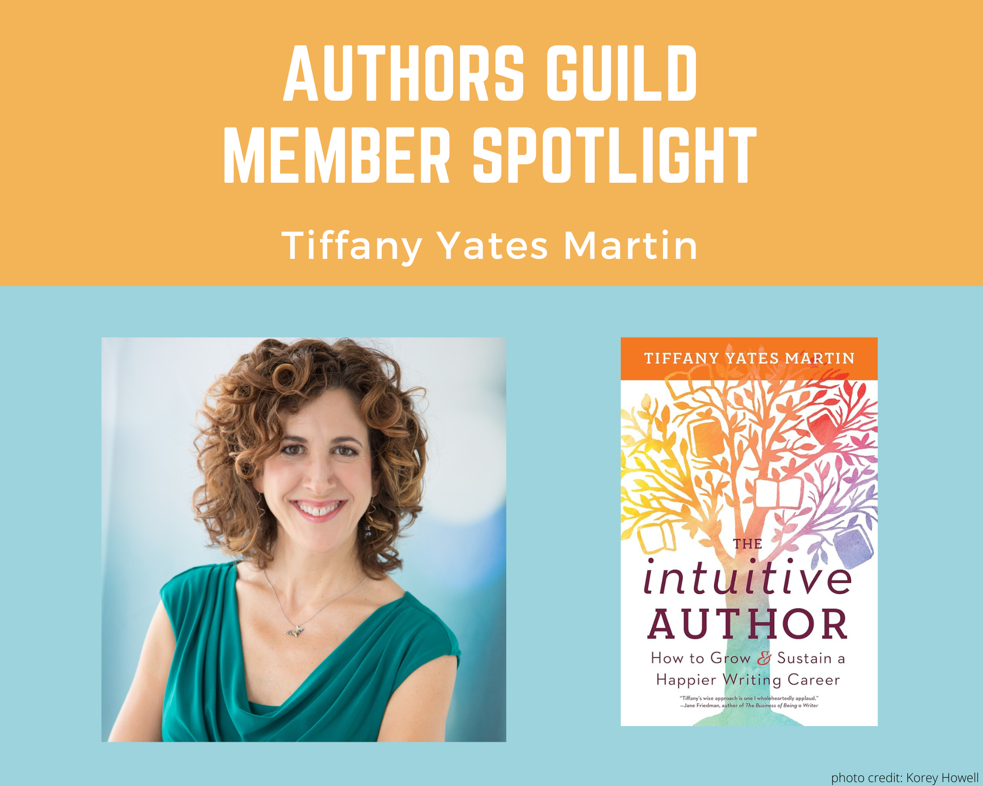 author Tiffany Yates Martin and her book Intuitive Author