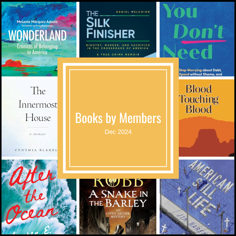 collage of new books by members for the month of December