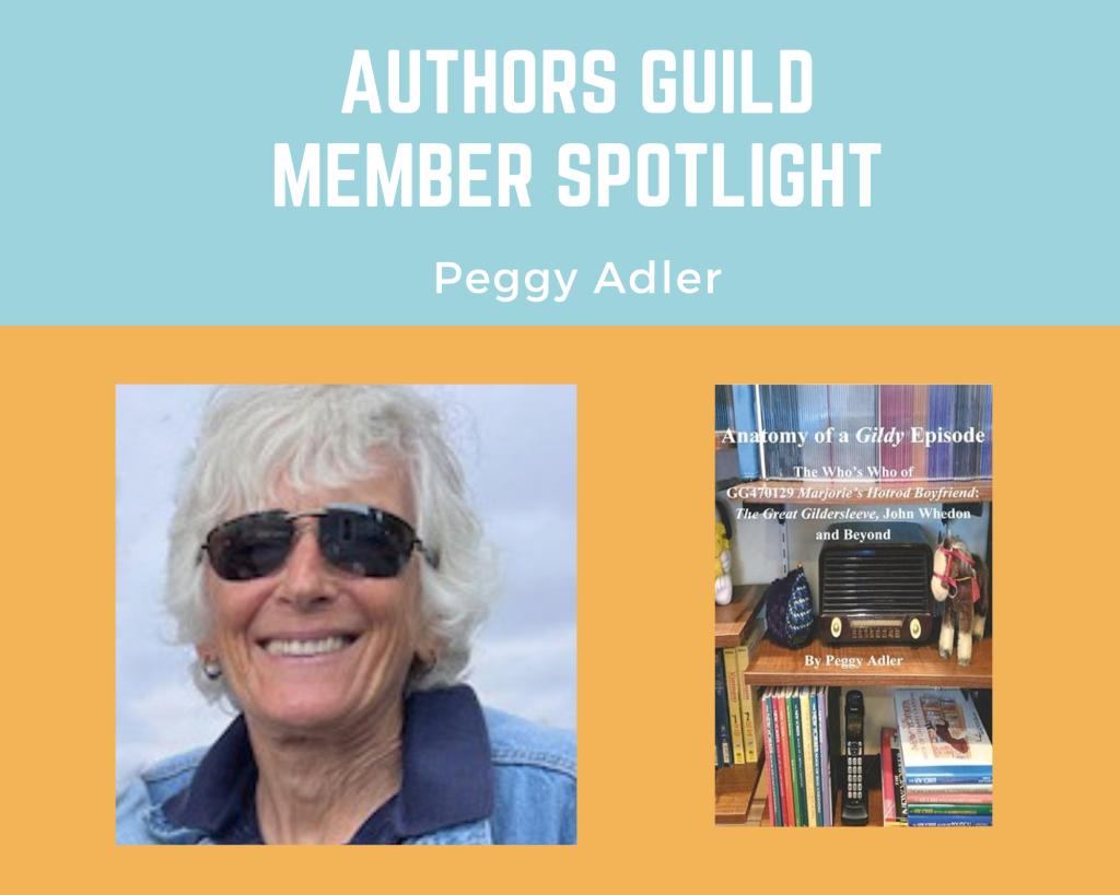 author Peggy Adler and her book Anatomy of a Gildy Episode