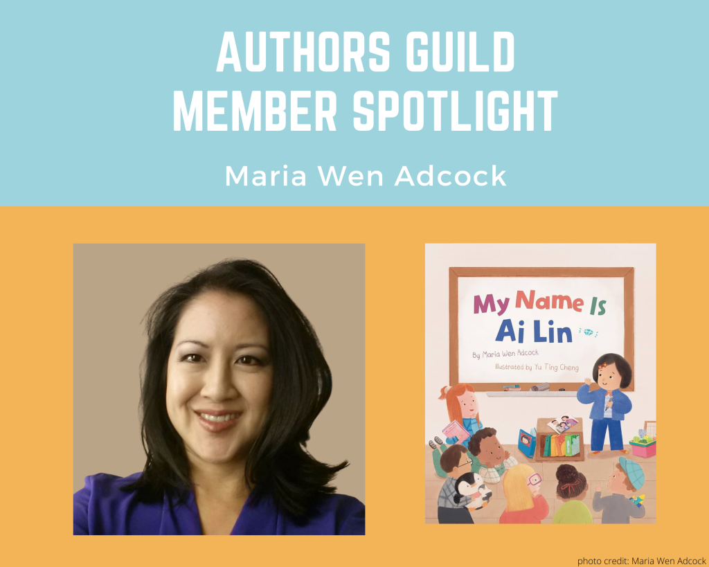 author Maria Wen Adcock and her book My Name Is Ai Lin