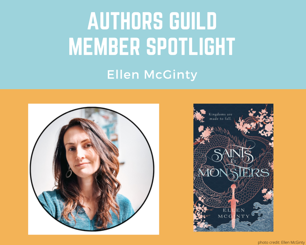 author Ellen McGinty and her book Saints & Monsters