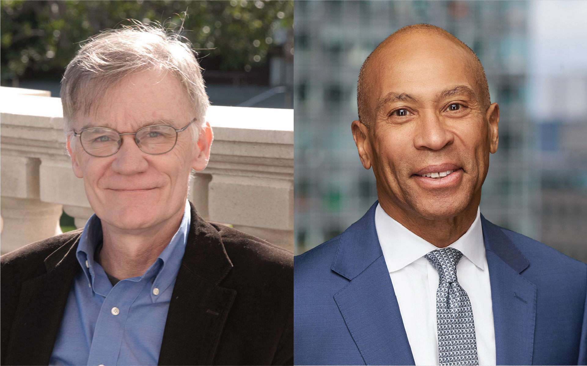 Photos of David W. Blight and Deval Patrick