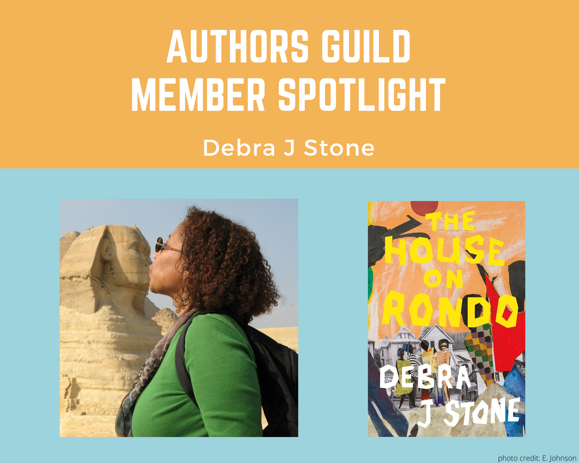 author Derba J Stone and her book The House on Rondo