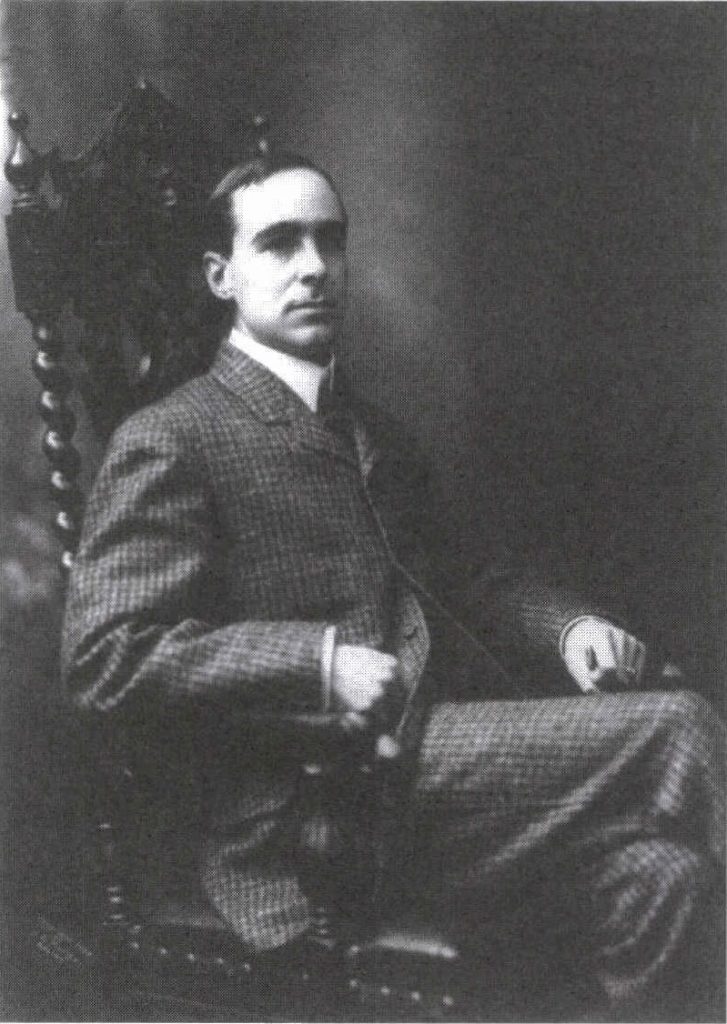 Black and white portrait of author Winston Churchill, the first president of the Authors' League of America