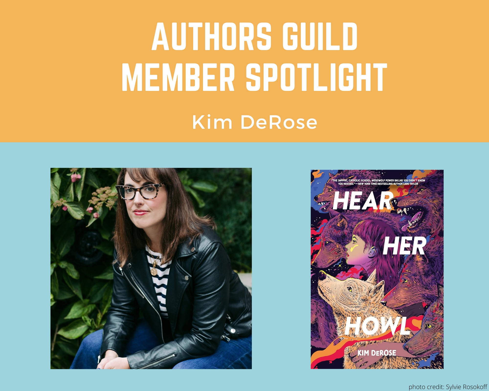 author Kim DeRose and her book Hear HerHowl