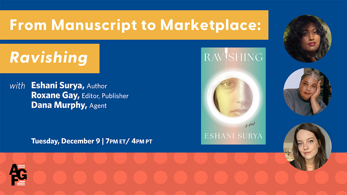 Blue and yellow graphic with webinar title and speaker headshots