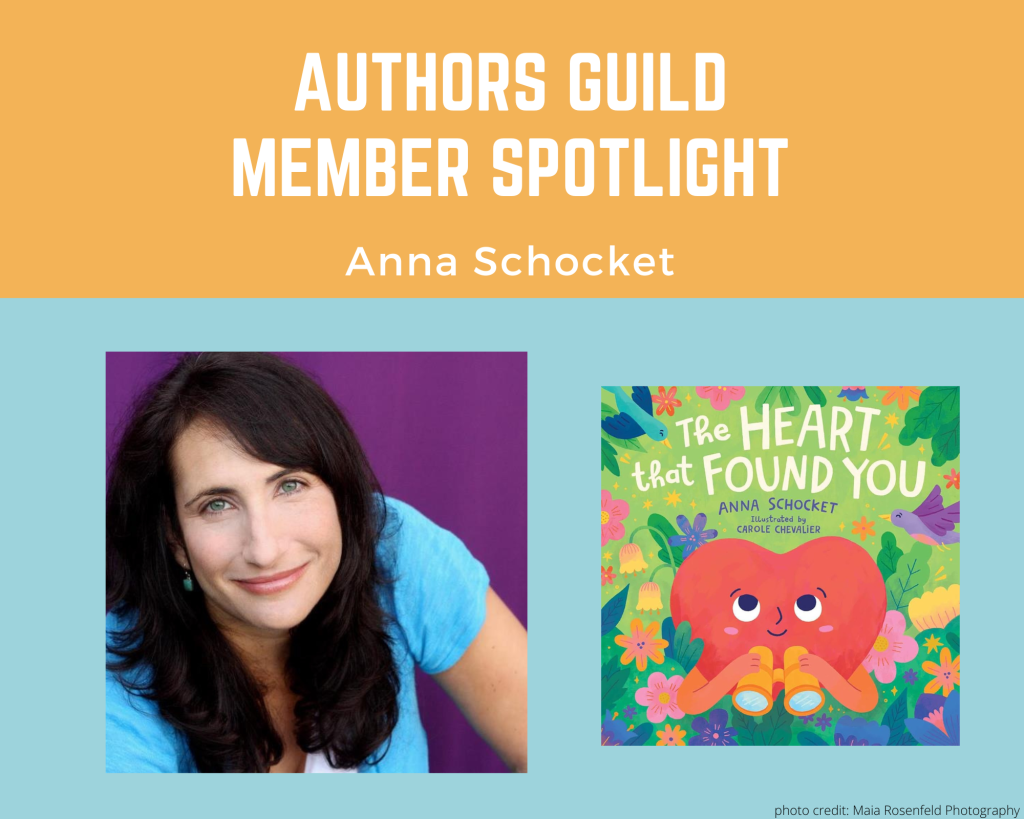 author Anna Schocket and her book The Heart That Found You