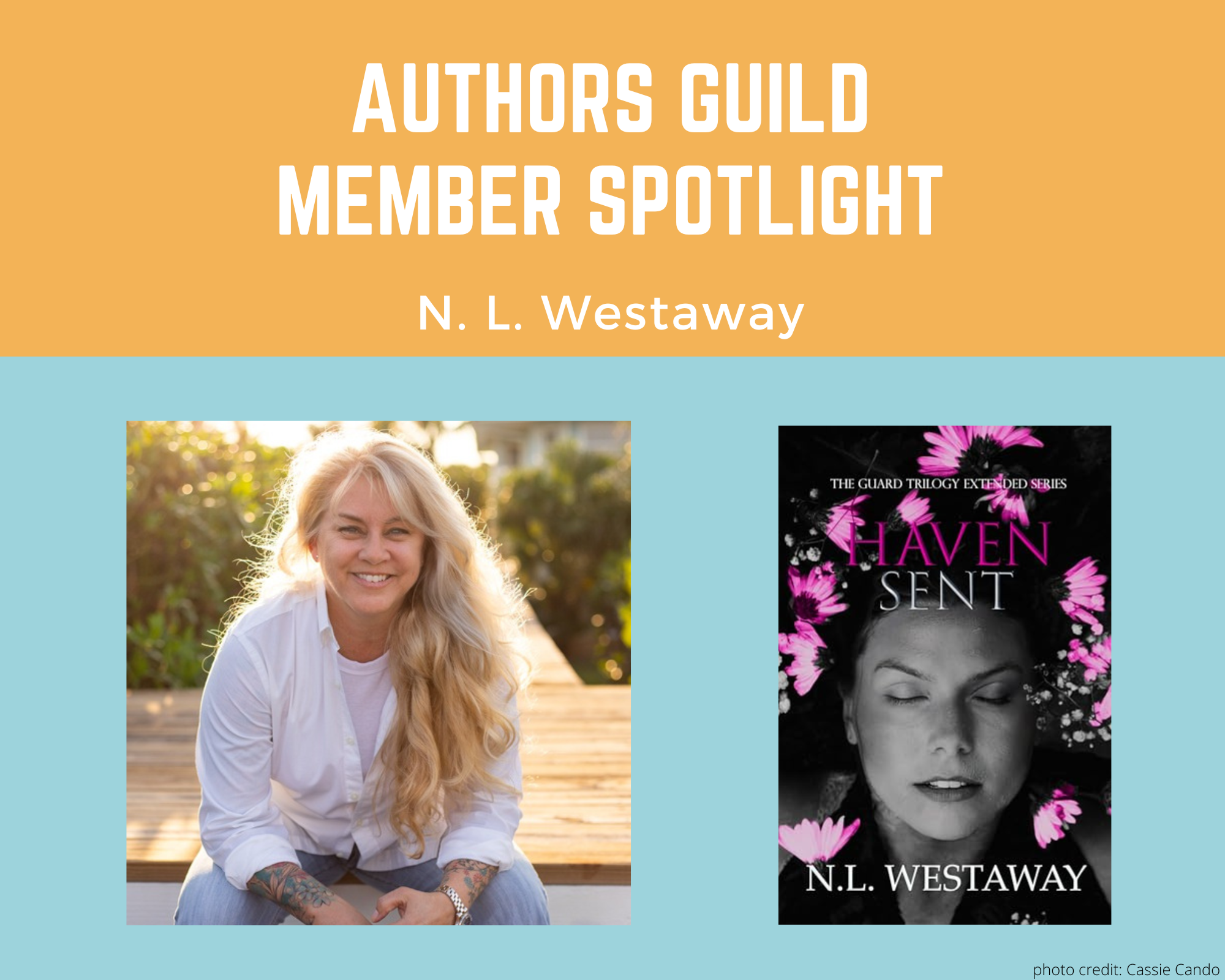 author N.L. Westaway and her book Haven Sent
