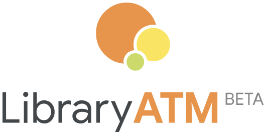 LibraryATM Beta logo featuring overlapping orange, yellow, and green circles