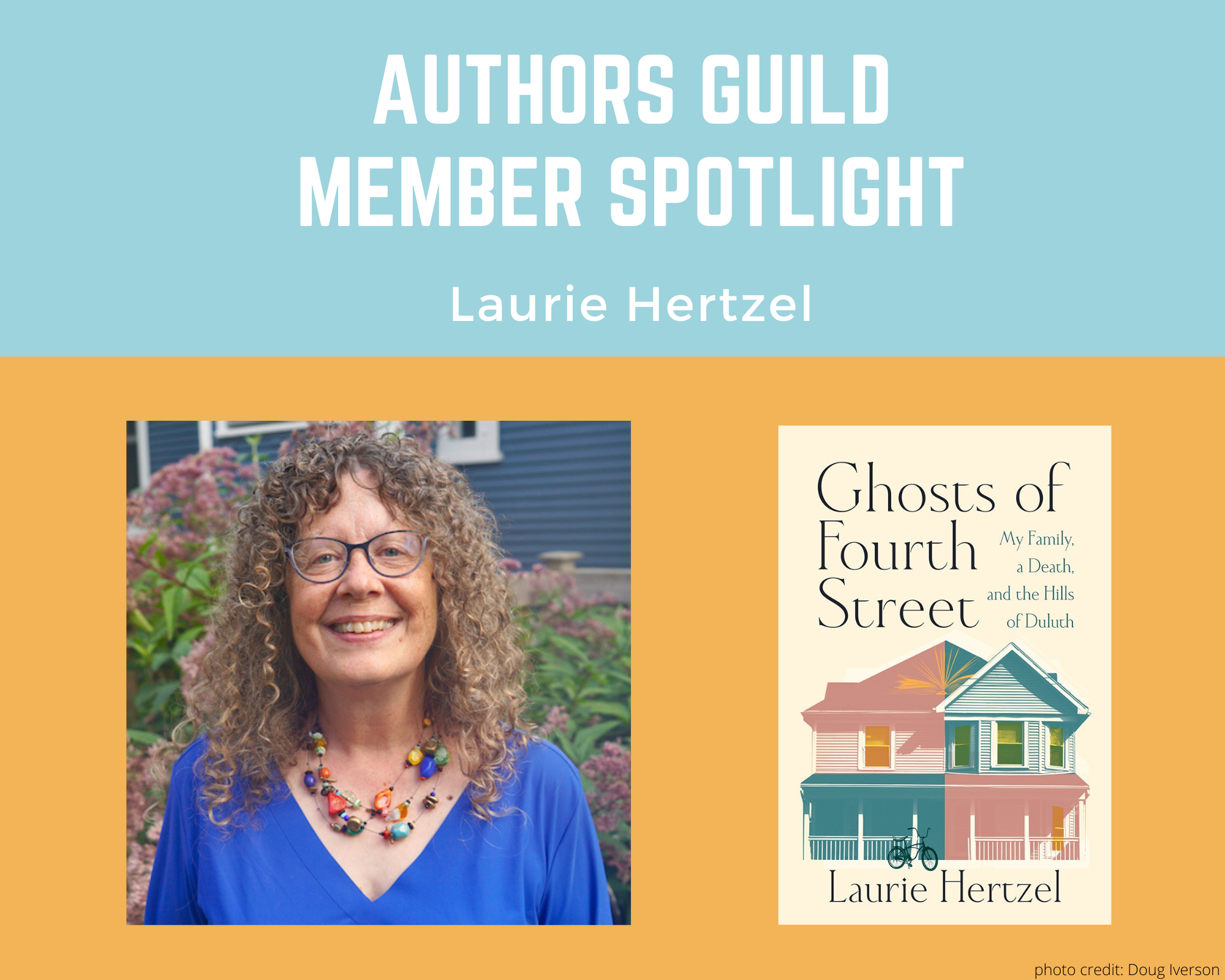 author Laurie Hertzel and her book Ghosts of Fourth Street