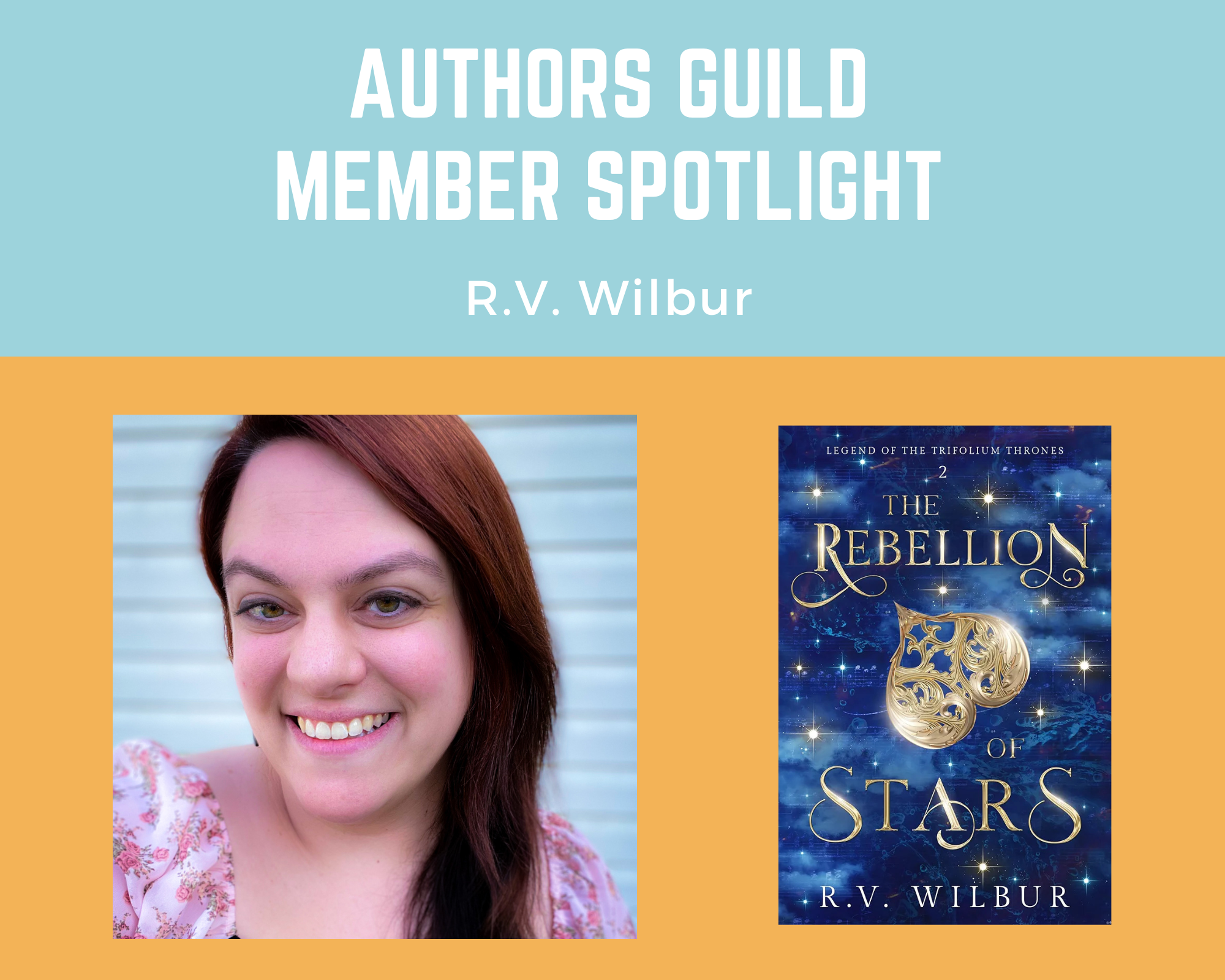 author R.V. Wilbur and her book The Rebellion of the Stars