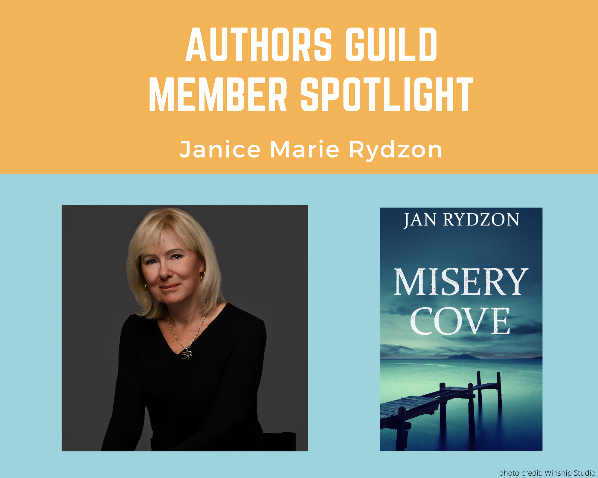 author Janice Rydzon and her book Misery Cove