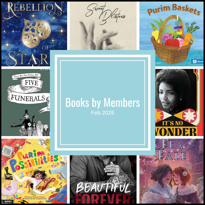 collage of new books by members for the month of February 2026