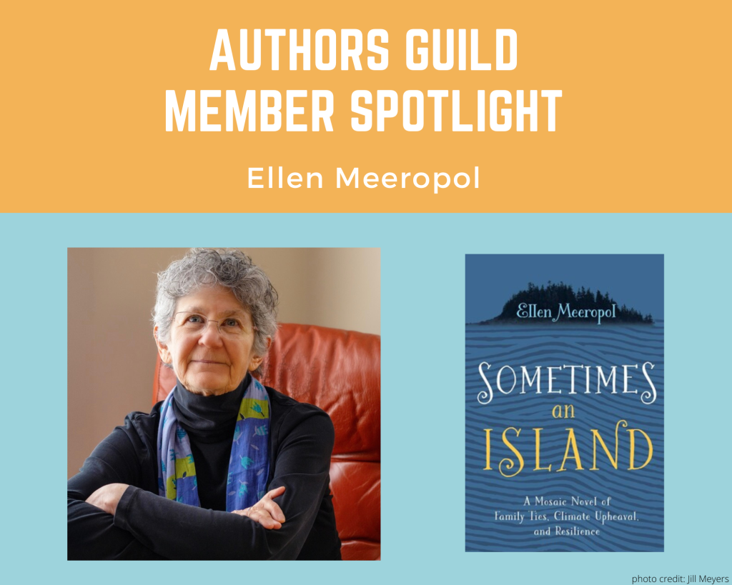 author Ellen Meeropol and her book Sometimes an Island