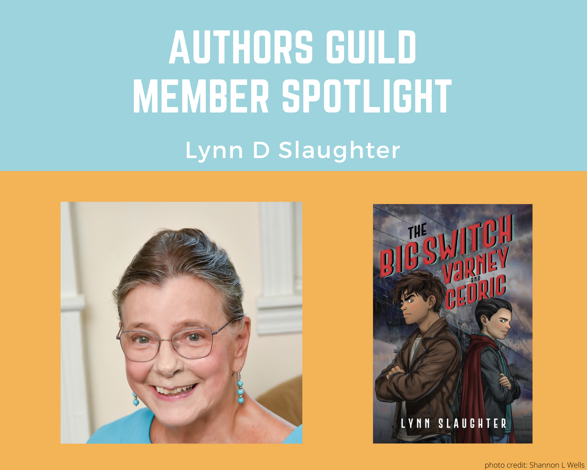 author Lynn Slaughter and her book The Big Switch