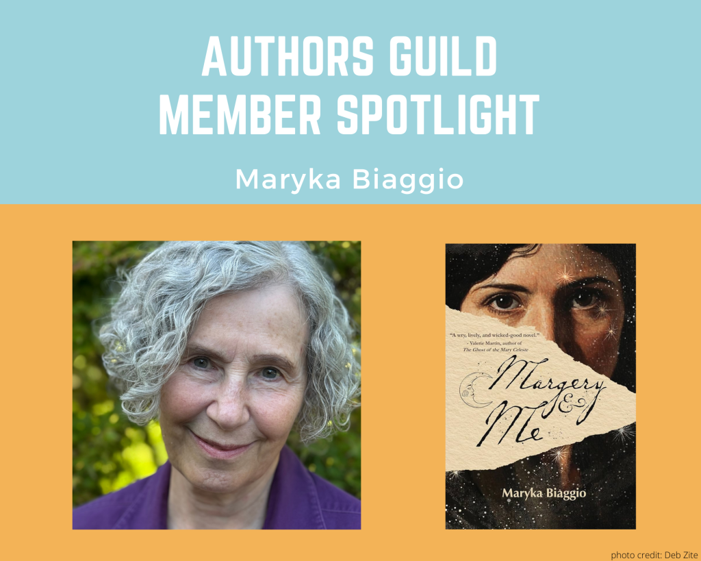 author Maryka Biaggio and her book Margery and Me