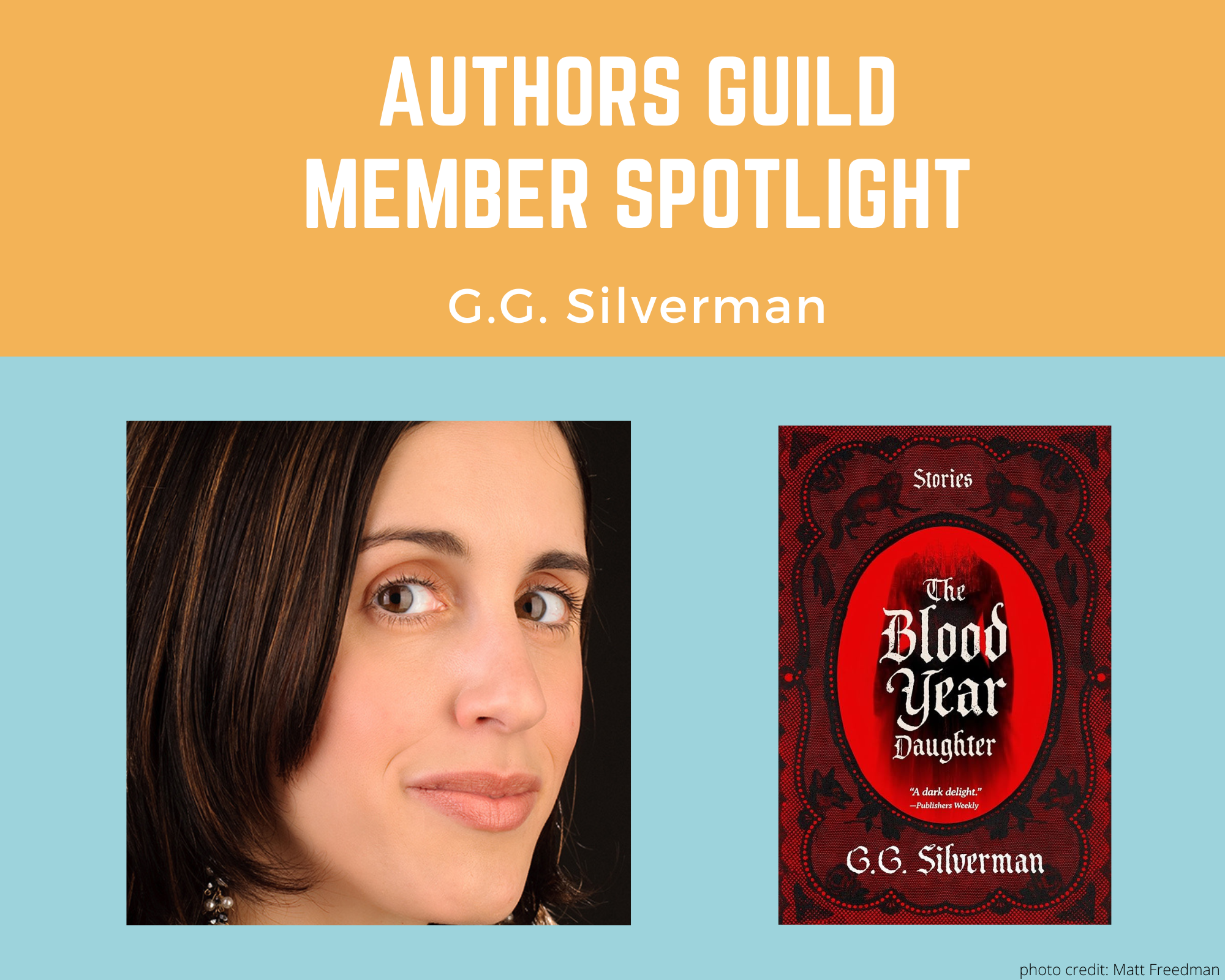 author G.G. Silverman and her book The Blood Year Daughter