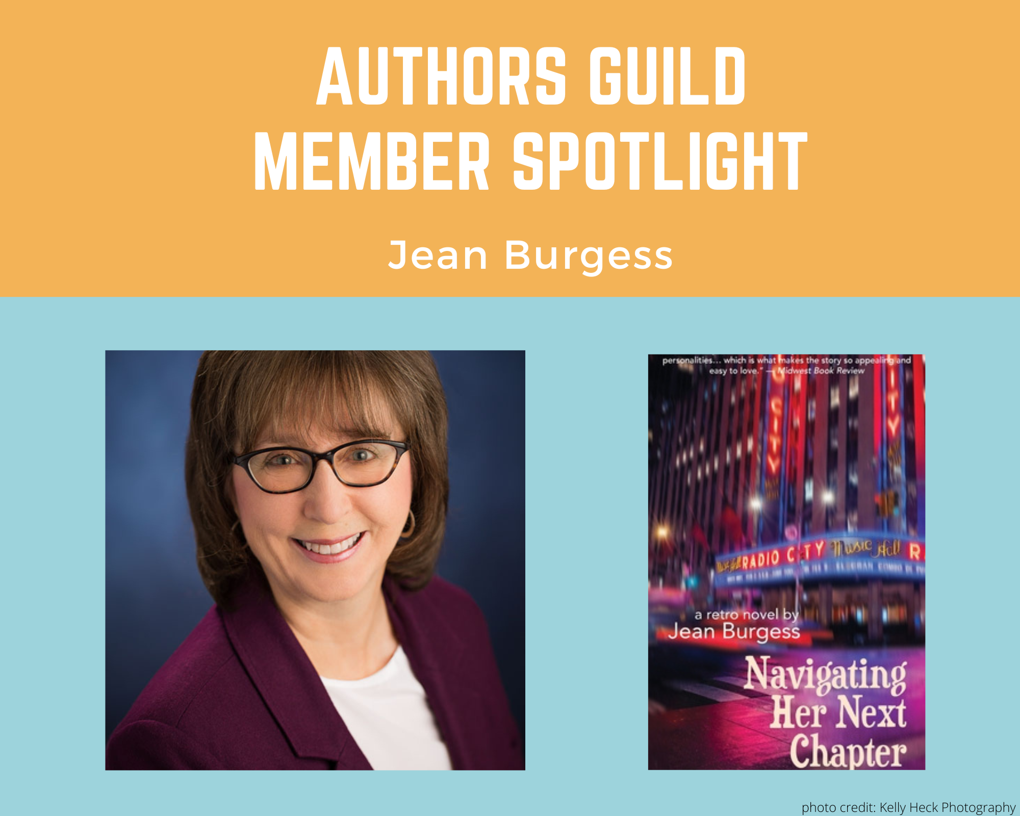 author Jean Burgess and her book Navigating Her Next Chapter