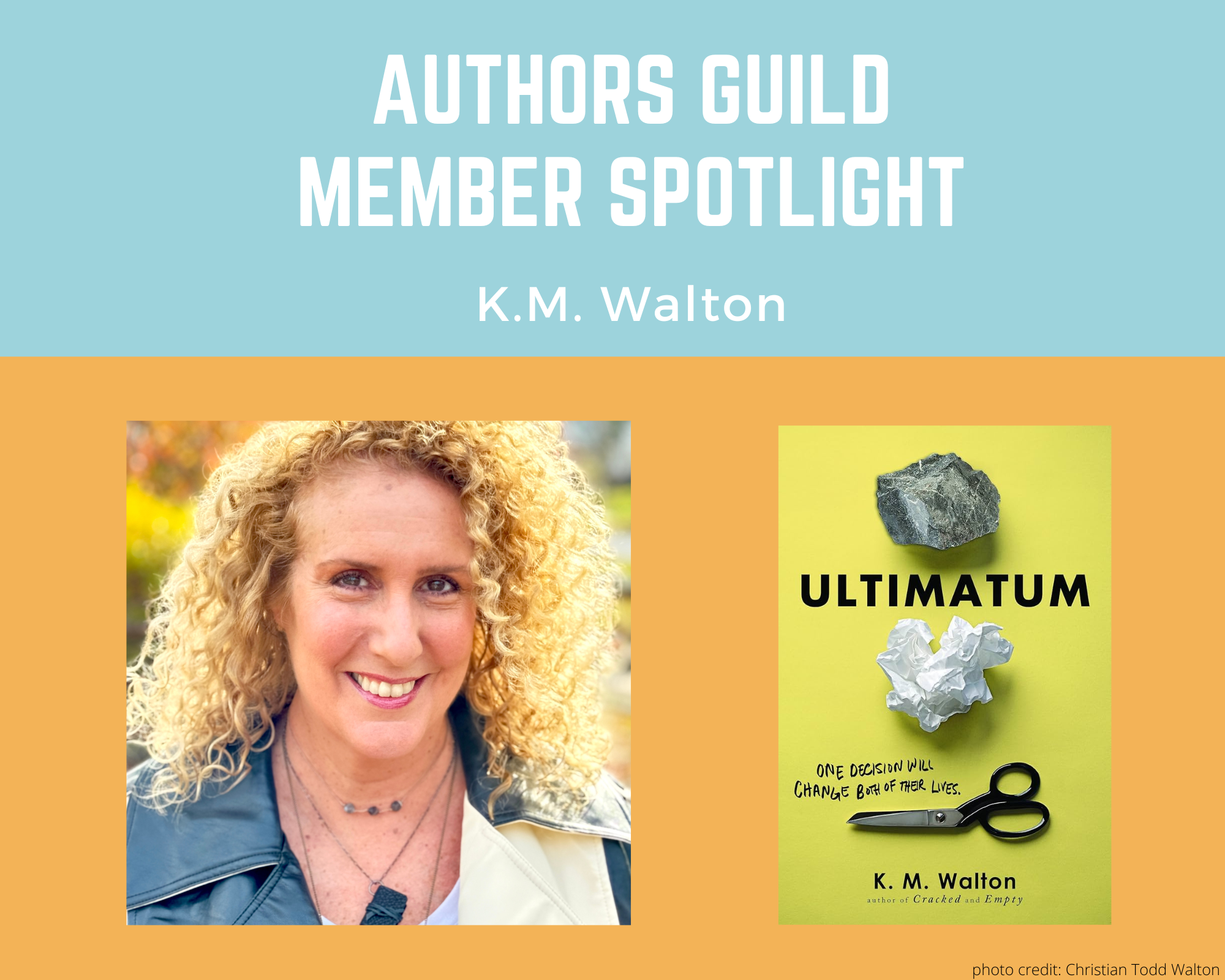 author K.M. Walton and her book Ultimatum