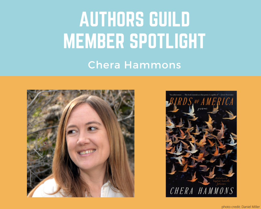 author Chera Hammons and her book Birds of America