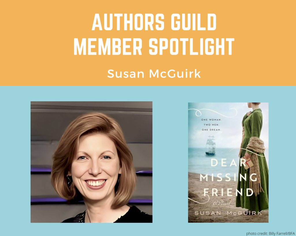 author Susan McGuirk and her book Dear Missing Friend